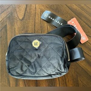 NWT Wantable Velvet Belt Bag Black Cozytober Edit